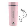 Focustar 電気ケトル ポータブル トラベル 小型 350ML 旅行 110V 5分急速沸かし 空焚き防止 真空断熱 漏れない 水筒 電気ポット 電気温水カップ ステンレス コーヒー 紅茶に使用 一人用 日本語説明書付き - ピンク